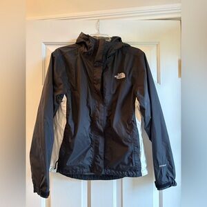 The North Face Women's Black and white rain coat